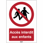 Autocollant toughwash avec texte iso 7010 - accs interdit aux enfants - p036