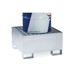 Bacs de r�tention en acier galvanis� pour f�ts ou palettes 220 l