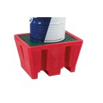 Bacs de r�tention en plastique avec 2 entr�es pour tire - palettes