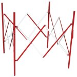 Barrires de chantier extensibles carre rouges et blanches