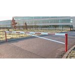 Barrires de parking pivotantes avec rflecteurs rouges