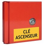 Bo�te � cl� de secours avec �tiquettes pour locaux techniques