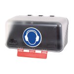 Bo�tes de rangement standards pour epi avec pictogramme  serre - t�te antibruit obligatoire