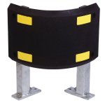 Bouclier blind� sur pieds en �lastom�re et acier galvanis� pargum