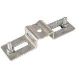 Bride de fixation par feuillard pour panneaux routiers et panneaux plats