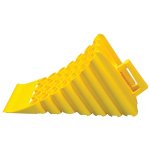 Cale de roue en plastique jaune