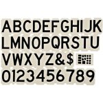 Chiffres et lettres autocollants pr�d�coup�s en vinyle - en coffret