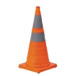 C�ne de signalisation pliable lumineux