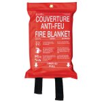 Couverture anti - feu incombustible en sachet souple