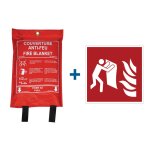 Couverture anti - feu incombustible en sachet souple avec panneau