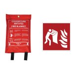 Couverture anti - feu incombustible en sachet souple avec panneau