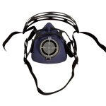 Demi - masque de protection respiratoire bi - filtre en �lastom�re, avec syst�me de fixation click