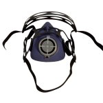 Demi - masque de protection respiratoire bi - filtre en lastomre, avec systme de fixation click