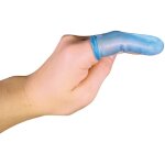 Doigtier bleu en caoutchouc