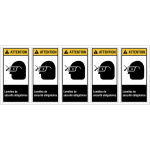 Etiquettes ansi z535  attention - lunettes de protection obligatoires