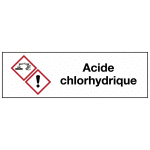 Etiquette clp - acide chlorhydrique - ghs05 / ghs07