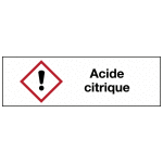 Etiquette clp - acide citrique - ghs07