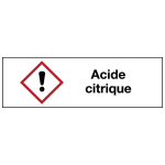 Etiquette clp lavable toughwash� acide citrique - ghs07