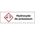 Etiquette clp - hydroxyde de potassium - ghs05