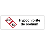 Etiquette clp - hypochlorite de sodium - ghs05 / ghs09