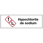 Etiquette clp - hypochlorite de sodium - ghs07 / ghs09