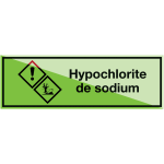 Etiquette clp photoluminescente - hypochlorite de sodium - ghs07 / ghs09
