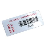 Etiquettes code  barres en polyester mtallise