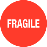 Etiquettes de colisage avec adhsif enlevable  fragile