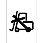 Etiquettes d'exp�dition iso 780 - utilisation du chariot �l�vateur interdite