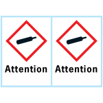 Etiquettes d'identification clp  attention  - ghs04