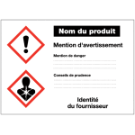 Etiquettes d'identification des produits dangereux sur mesure