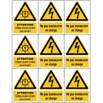 Etiquettes en planche pour installations photovolta�ques - dc