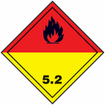 Etiquettes de signalisation de transport international  peroxydes organiques