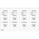 Etiquette support pastille calendrier - 2 annes simples - maintenance