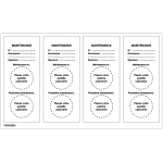 Etiquette support pastille calendrier - 2 ann�es simples - maintenance