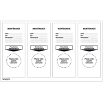 �tiquette support pour pastille calendrier - ann�e simple - maintenance