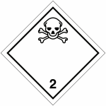 Plaques pour le transport de mati�res dangereuses classe 2. 3 - gaz toxiques