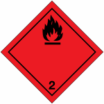 Plaques pour le transport de mati�res dangereuses classe 2 - gaz inflammables