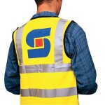 Gilets de s�curit� fluo personnalis�s avec votre texte et / ou logo, 2 ceintures