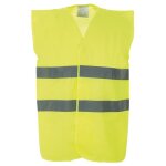 Gilets de s�curit� fluo vierges avec 2 ceintures r�tror�fl�chissantes