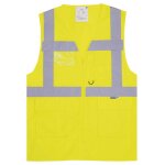 Gilet de s�curit� haute visibilit� multipoches 2 ceintures + 2 bretelles