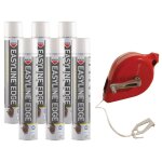 Kit 6 bombes arosols de peinture easyline + 1 cordeau traceur offert