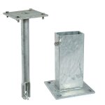Kit d'ancrage mcanique pour poteau rectangulaire 80x40 mm