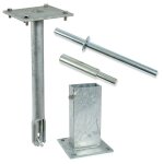 Kit d'ancrage m�canique pour poteau rectangulaire 80x40 mm