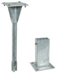 Kit d'ancrage m�canique pour poteau rectangulaire 80x40 mm