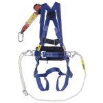 Kit anti - chute mains libres, harnais, longe rtractable, corde et mousquetons