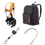 Kit anti - chute mains libres, harnais de maintien au travail, antichute � rappel automatique, longe ...