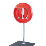Kit bou�e de secours avec coffret, bou�e, et poteau