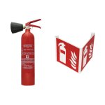 Kit extincteur � co2 avec signalisation