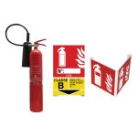 Kit extincteur à co2 avec signalisation